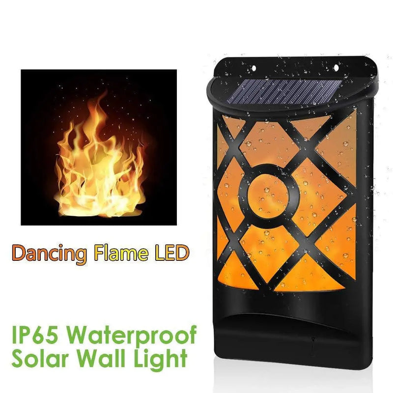 Outdoor Waterproof LED Flickering Solar Flame Lights for Courtyard - Puck's