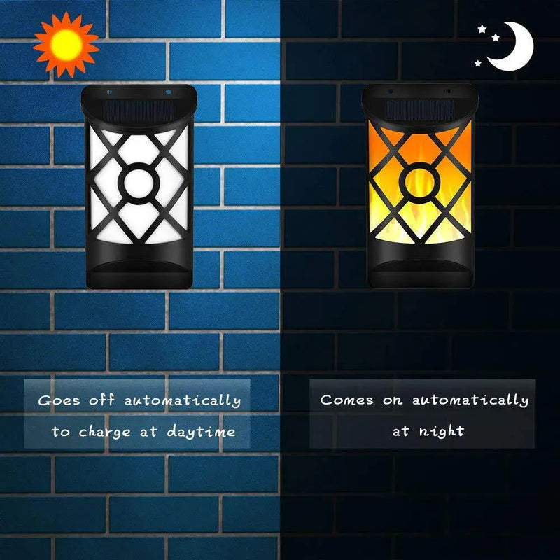 Outdoor Waterproof LED Flickering Solar Flame Lights for Courtyard - Puck's