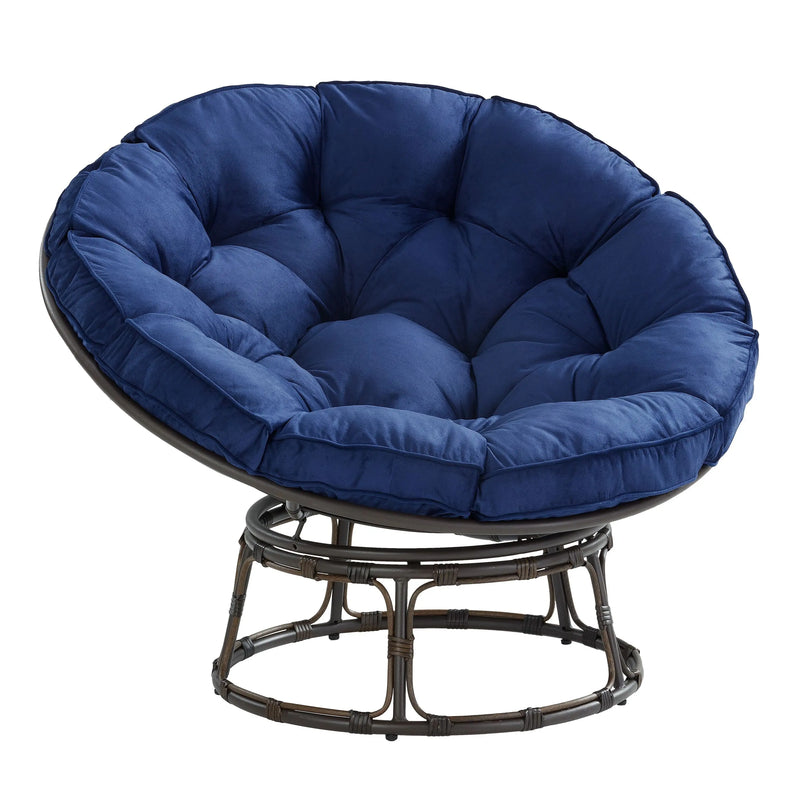 Papasan Chair, Polyester, Blue - Puck's