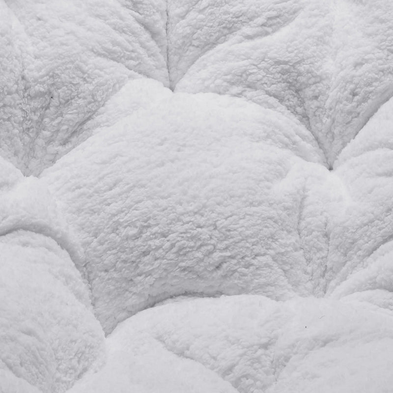 Papasan Chair, White Sherpa - Puck's