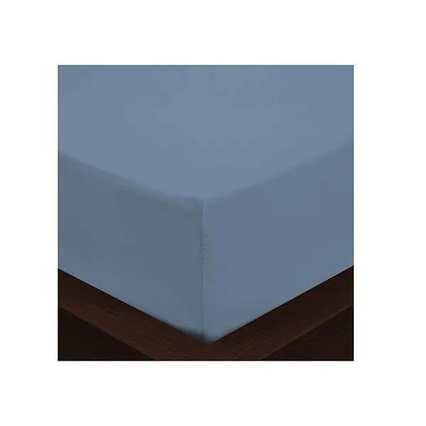 Park Avenue 1000Tc Cotton Blend Sheet Pillowcases Set Double Blue Fog - Puck's