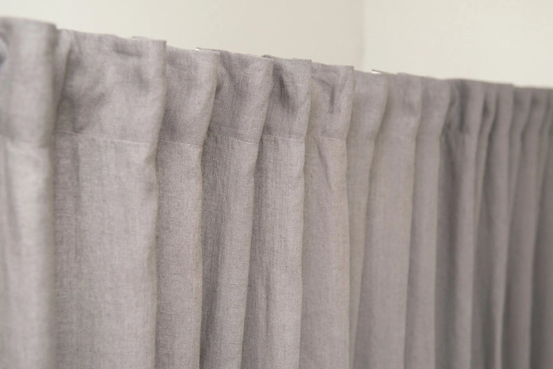 Pastel Plum linen curtain with multifunctional heading tape - Puck's