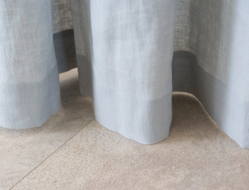 Pastel Plum linen curtain with multifunctional heading tape - Puck's