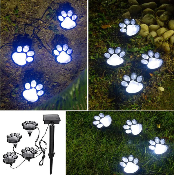 Paw Print Solar Lights - Puck's