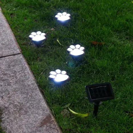 Paw Print Solar Lights - Puck's