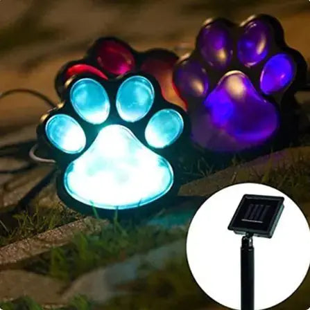 Paw Print Solar Lights - Puck's