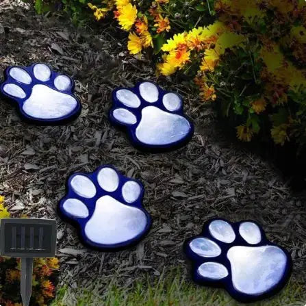 Paw Print Solar Lights - Puck's