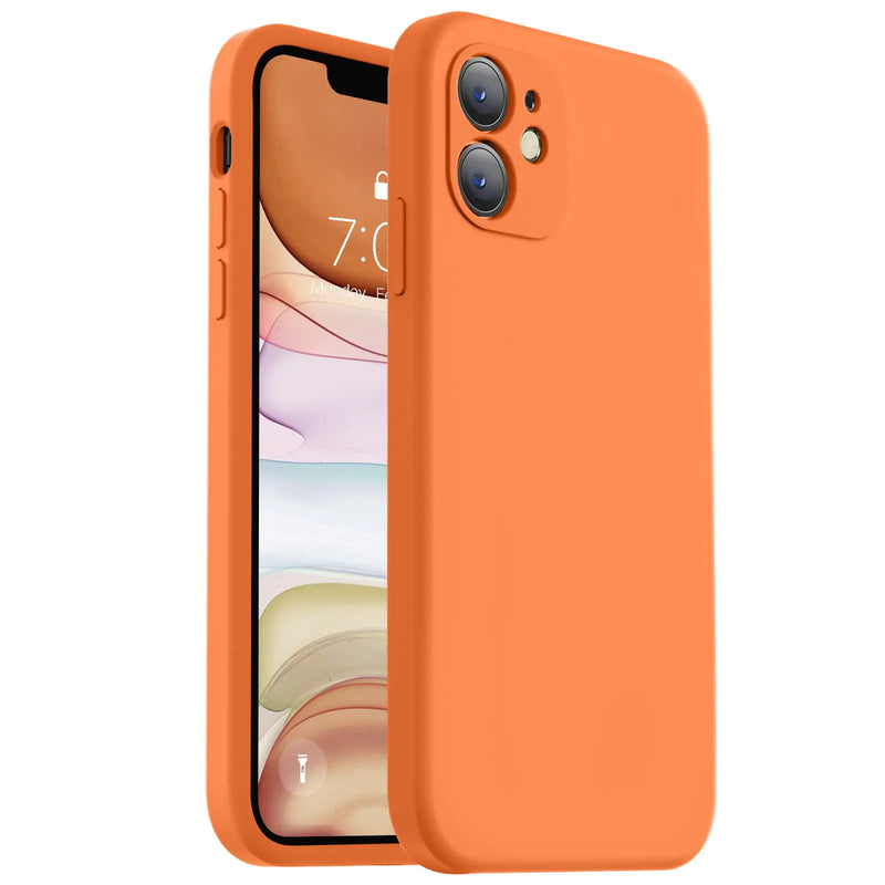 Vooii Compatible with iPhone 11 Case, Upgraded Liquid Silicone with [Flat Edges] [Camera Protection] [Soft Anti-Scratch Microfiber Lining] Phone Case for iPhone 11 6.1 inch - Black - Puck's