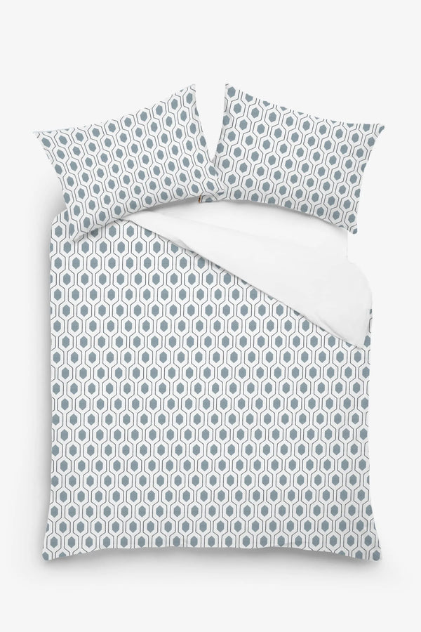 Penelope - 3 Piece Crewel Embroidered Duvet Set | Linen Cotton Mix | - Puck's
