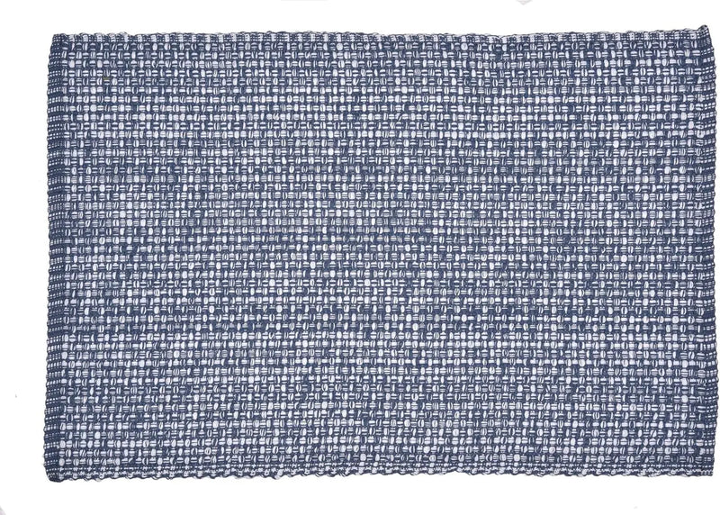 Placemats for Dining Table 100% Cotton Placemats 14''X20'' over Sized Tablemats Set of 6 Placemats Blue/White Two Tone Tablemats for Family Dinners Wedding Parties Everyday Use Placemats - Puck's