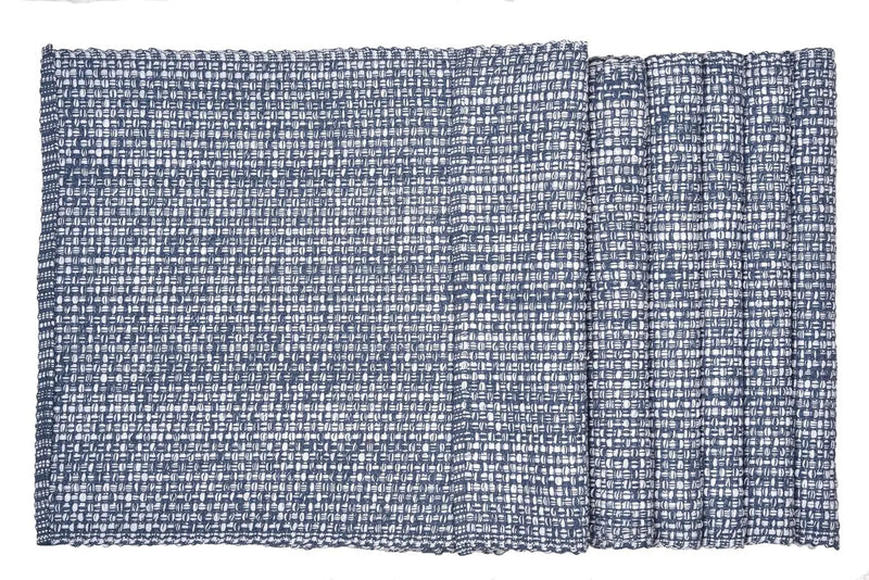 Placemats for Dining Table 100% Cotton Placemats 14''X20'' over Sized Tablemats Set of 6 Placemats Blue/White Two Tone Tablemats for Family Dinners Wedding Parties Everyday Use Placemats - Puck's