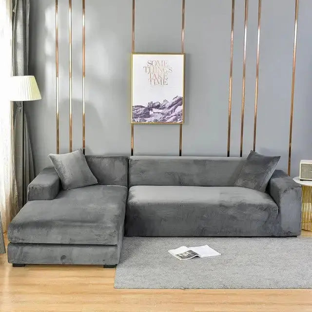 Plain Color Slipcover for Couch - Puck's