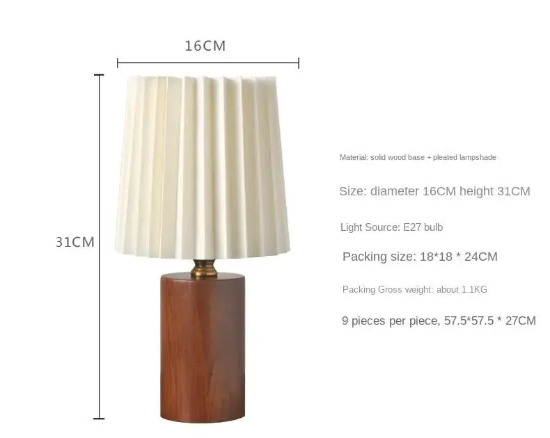 Pleated Medieval Table Lamp - Puck's