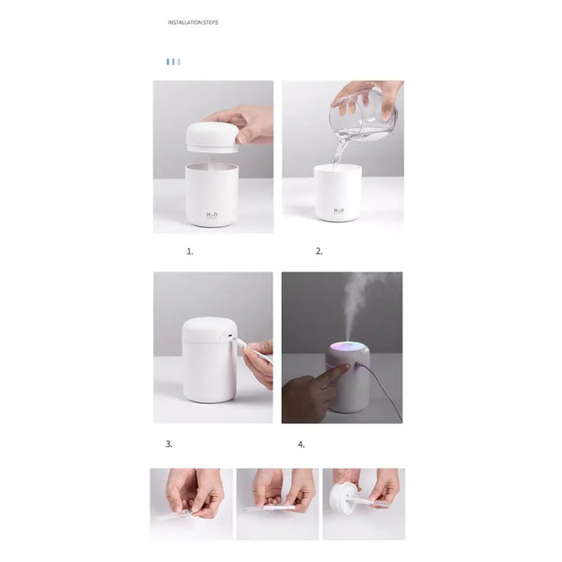 Portable Air Humidifier Aroma Essential Oil Diffuser for Car Home - Puck's