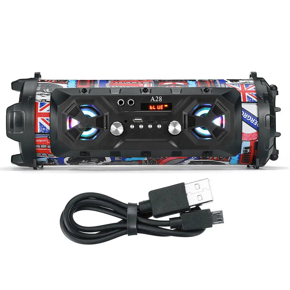 Portable Superior Bass Wireless Boombox with Radio Bluetooth Speakers - Puck's