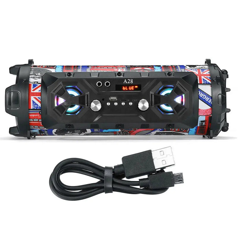 Portable Superior Bass Wireless Boombox with Radio Bluetooth Speakers - Puck's