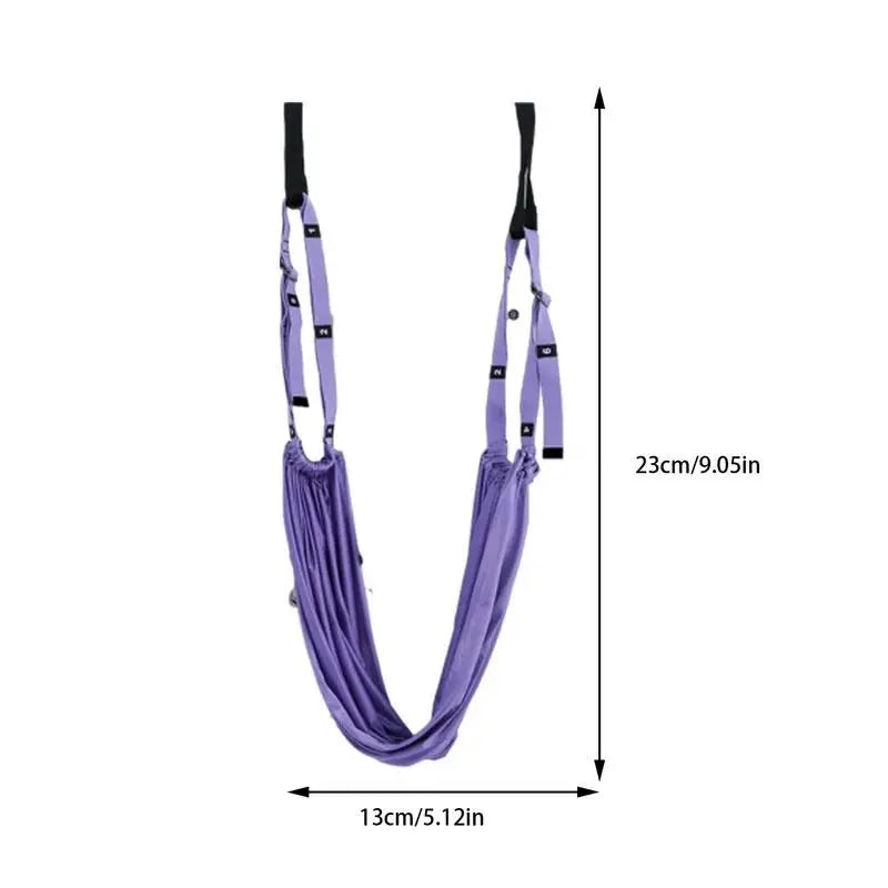 Pull Rope Aerial Yoga Strap Stretch Leg Splits Trainer Female Gym Belt Adjustable Aerial Yoga Strap Hammock Swing Stretching - Puck's
