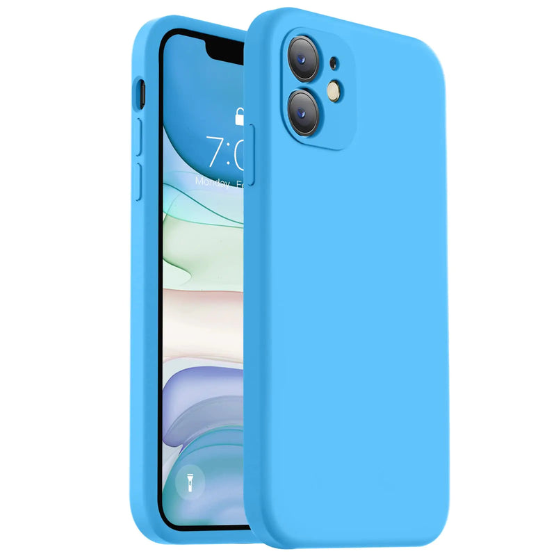 Vooii Compatible with iPhone 11 Case, Upgraded Liquid Silicone with [Flat Edges] [Camera Protection] [Soft Anti-Scratch Microfiber Lining] Phone Case for iPhone 11 6.1 inch - Black - Puck's