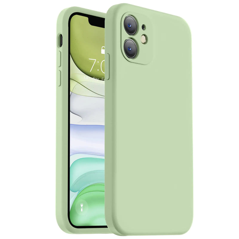 Vooii Compatible with iPhone 11 Case, Upgraded Liquid Silicone with [Flat Edges] [Camera Protection] [Soft Anti-Scratch Microfiber Lining] Phone Case for iPhone 11 6.1 inch - Black - Puck's