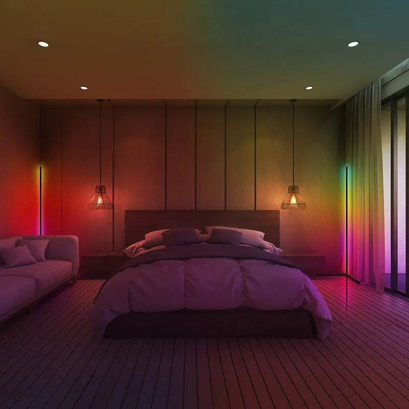 RGB LED Corner Floor Lamps - Puck's