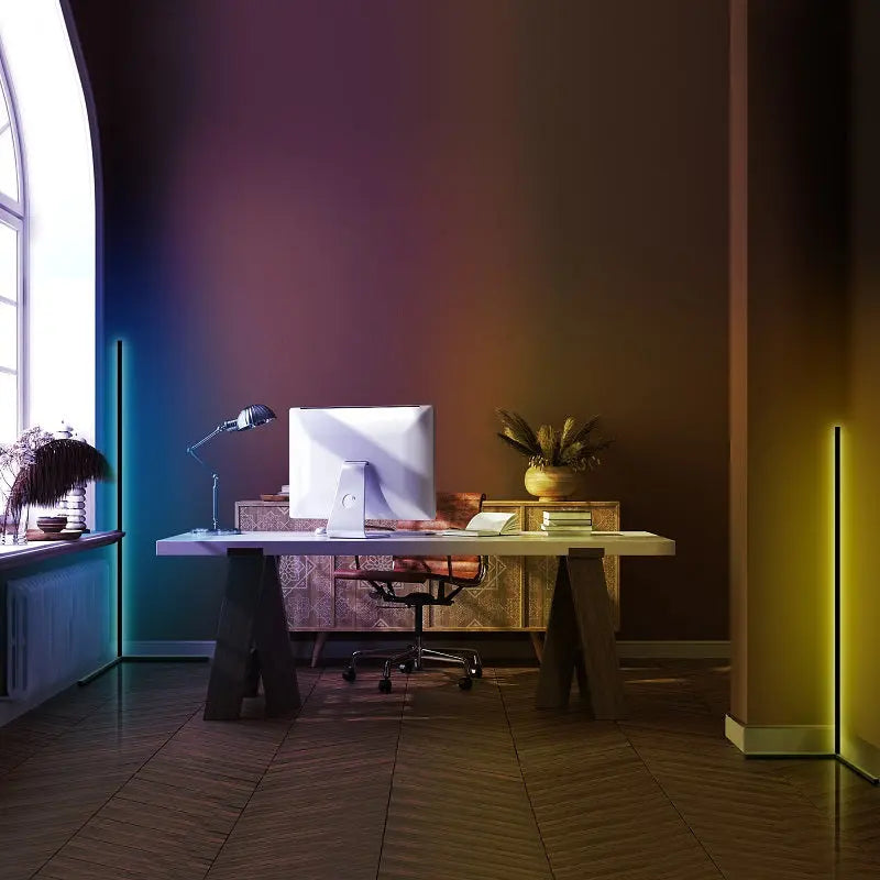 RGB LED Corner Floor Lamps - Puck's