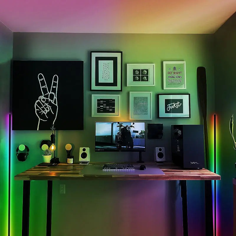 RGB LED Corner Floor Lamps - Puck's