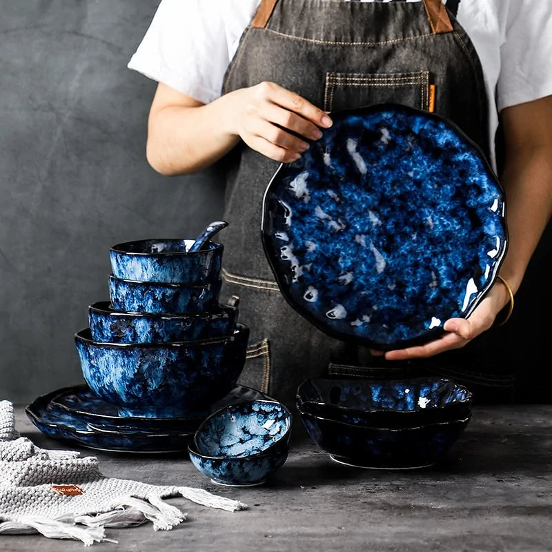 Retro Porcelain Dinner Plates - Puck's