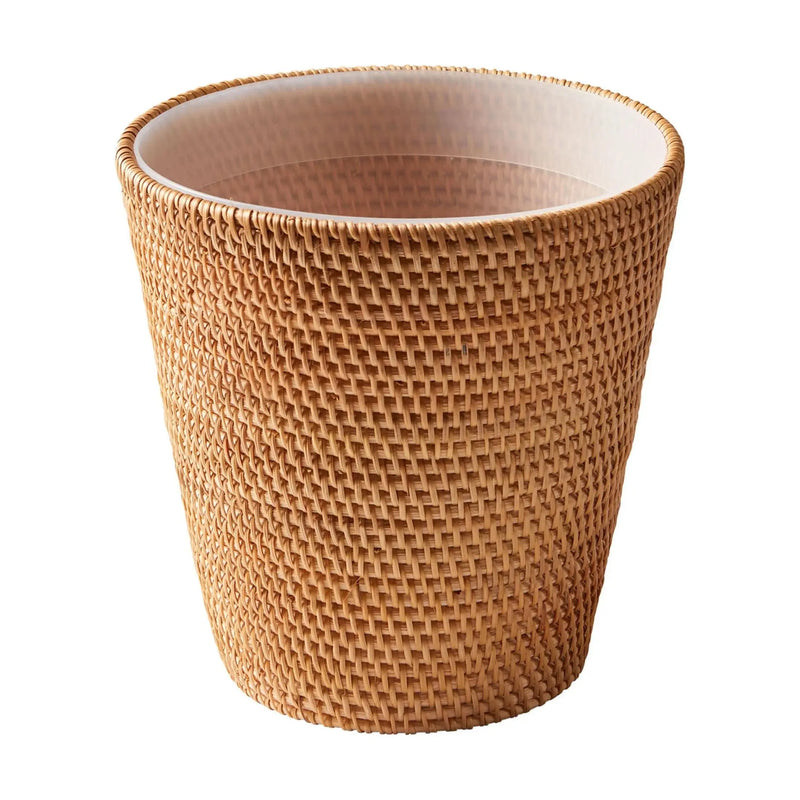 Rattan Bathroom Wastebasket - Puck's