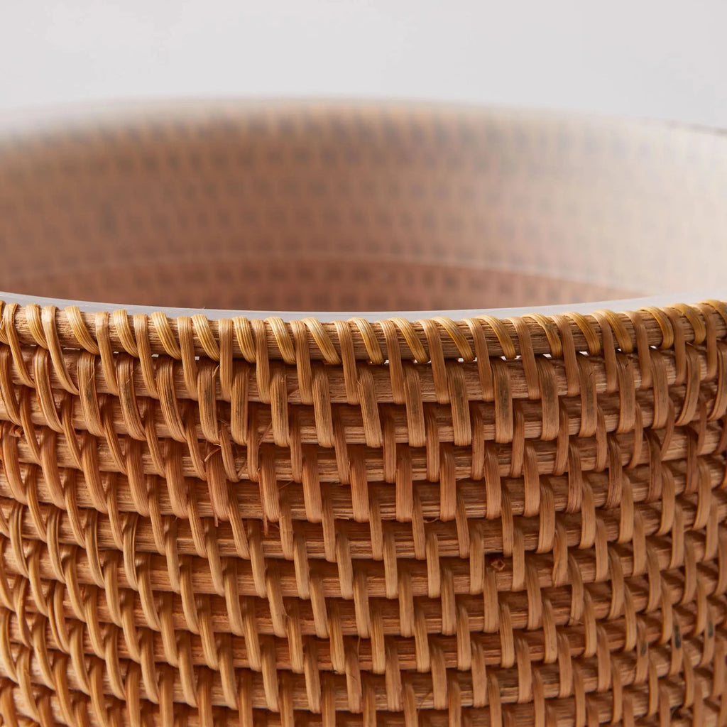 Rattan Bathroom Wastebasket - Puck's