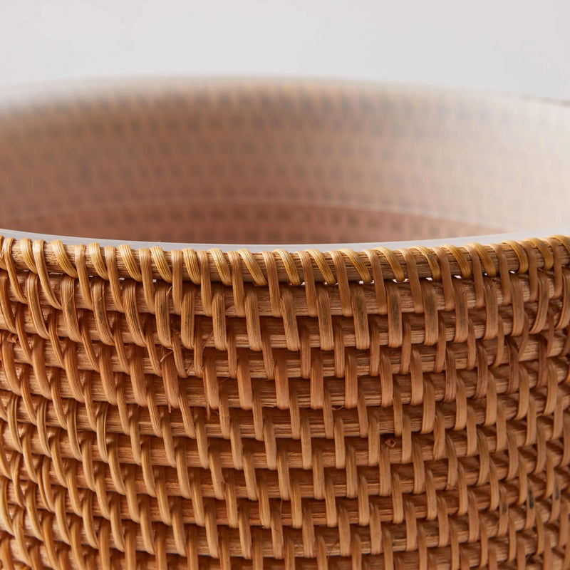Rattan Bathroom Wastebasket - Puck's
