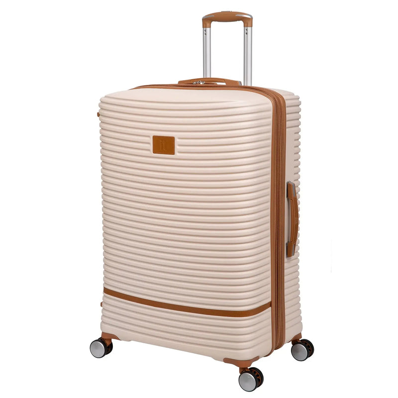 Replicating 31" Hardside Expandable Spinner Checked Luggage, Cream - Puck's