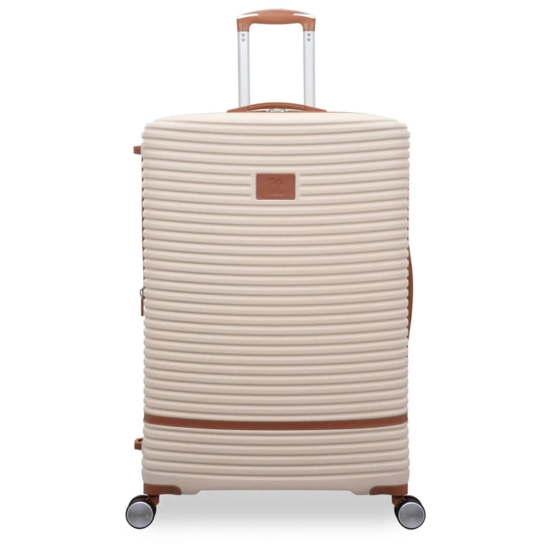 Replicating 31" Hardside Expandable Spinner Checked Luggage, Cream - Puck's