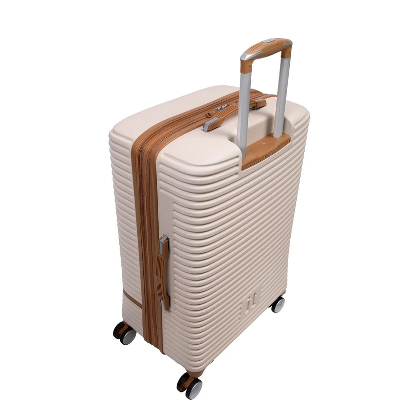Replicating 31" Hardside Expandable Spinner Checked Luggage, Cream - Puck's