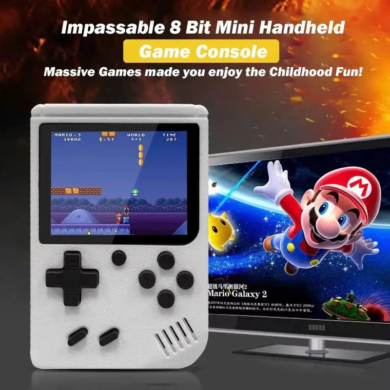 Retro Portable Mini Handheld Video Game Console 8-Bit 3.0 Inch Color LCD Kids Color Game Player Built-In 400 Games - Puck's