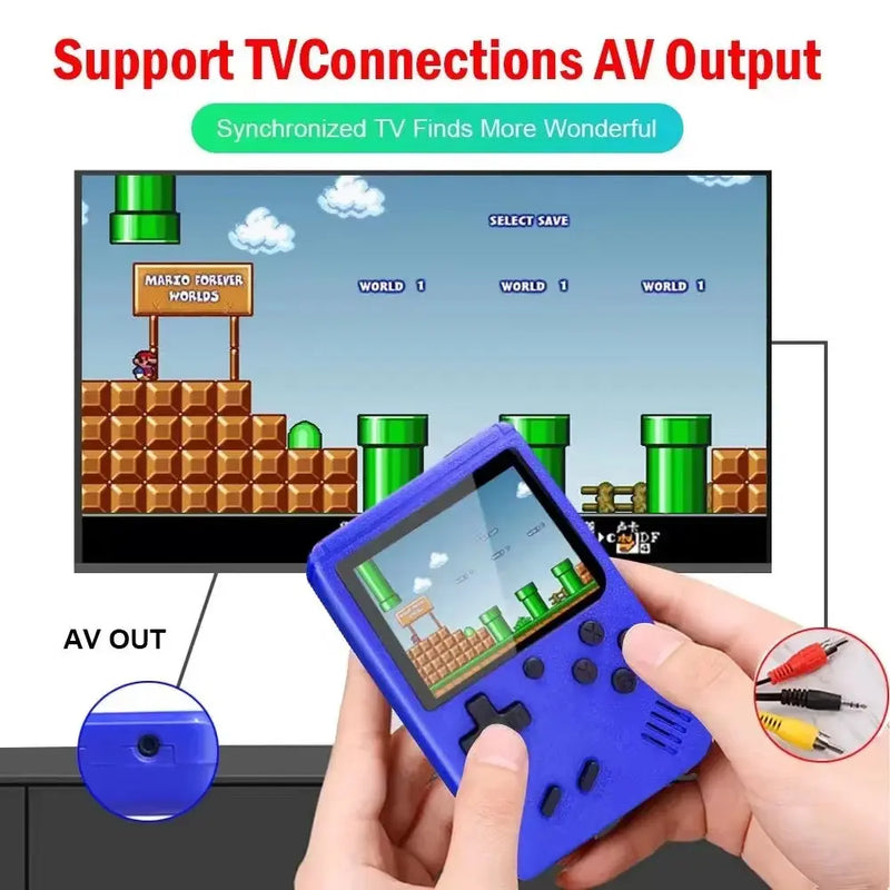Retro Portable Mini Handheld Video Game Console 8-Bit 3.0 Inch Color LCD Kids Color Game Player Built-In 400 Games - Puck's