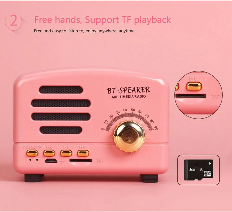 Retro Wireless Mini Speakers Stereo Bluetooth Speakers - Puck's