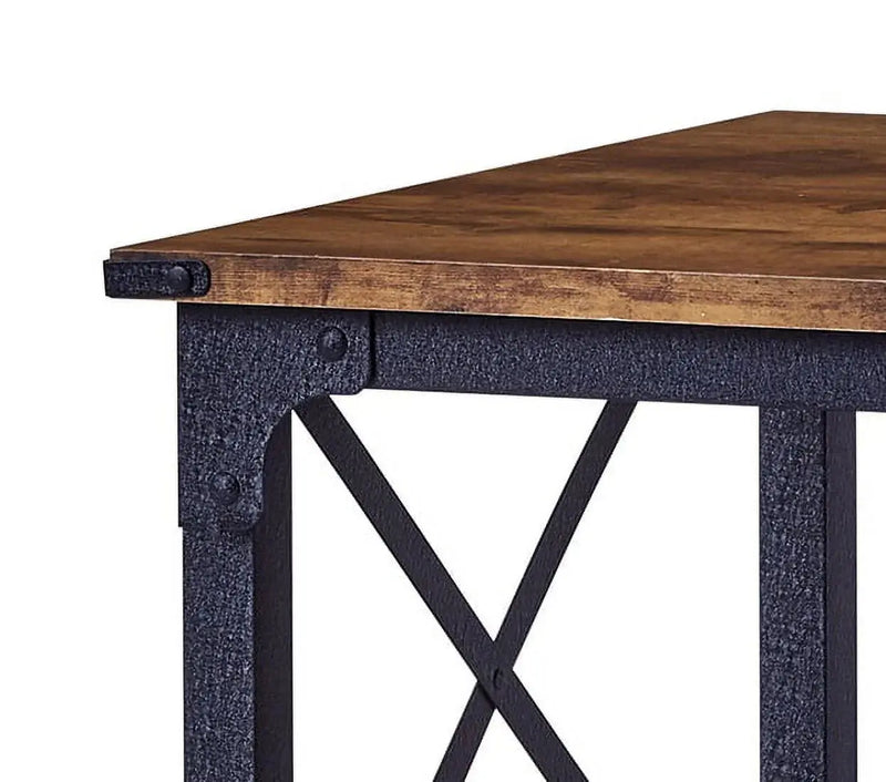 Rustic Country Coffee Table, Weathered Pine Finish - Puck's