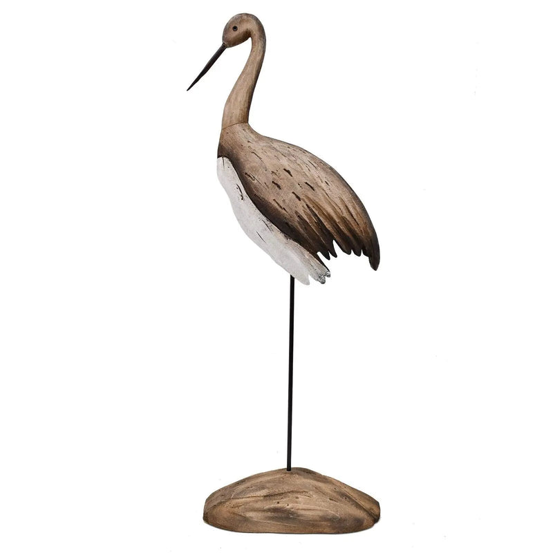 Rustic Wood Crane Decor Tabletop Nautical Decor, Wooden Crane Nautical Decora... - Puck's