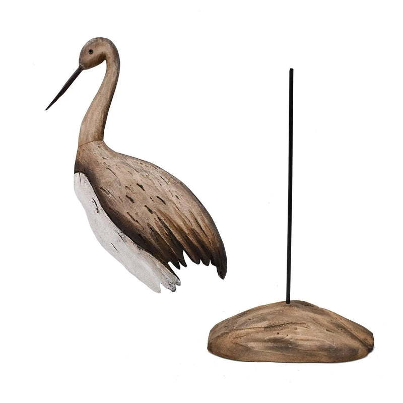 Rustic Wood Crane Decor Tabletop Nautical Decor, Wooden Crane Nautical Decora... - Puck's