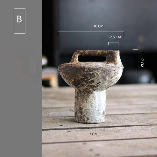 Rustic Ancient Vessel Ceramic Vase - Puck's
