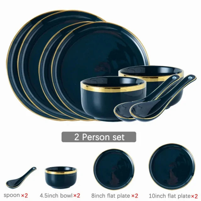 Blue Porcelain Dinner Plates - Puck's