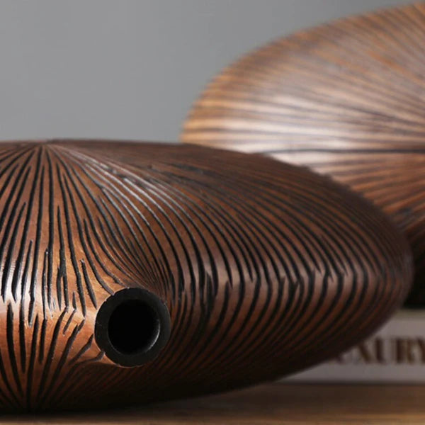 Njord Wood Vase Classic Resin Design - Puck's