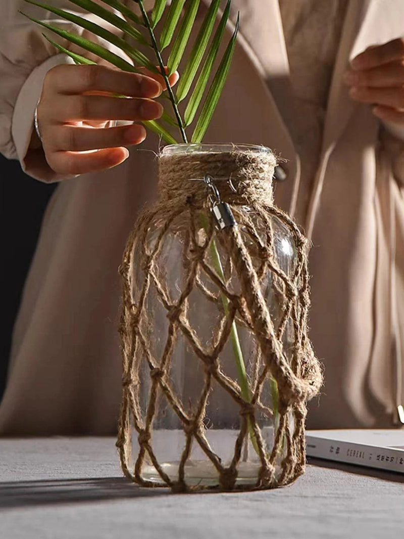 Rustic Hanging Glass Vase - Puck's