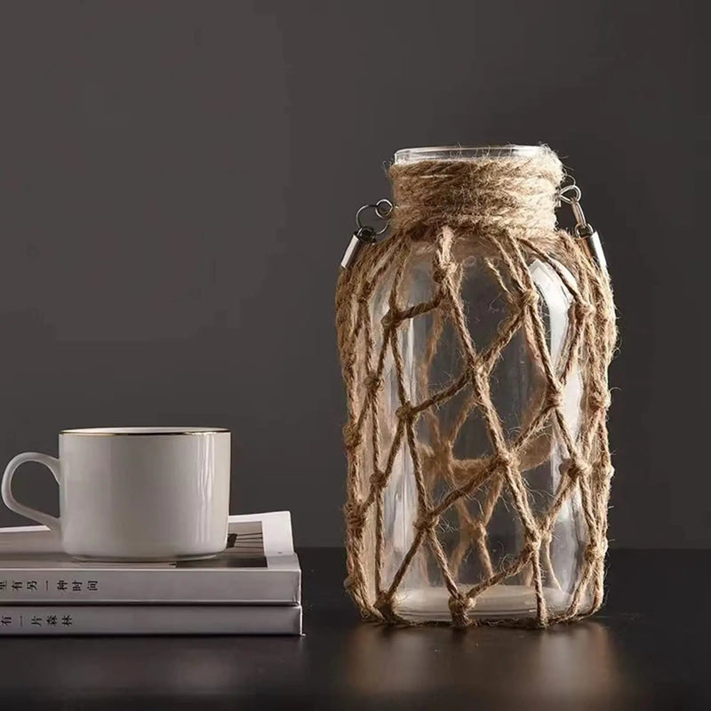 Rustic Hanging Glass Vase - Puck's