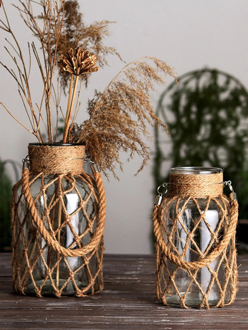 Rustic Hanging Glass Vase - Puck's