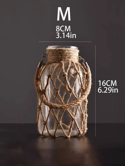Rustic Hanging Glass Vase - Puck's