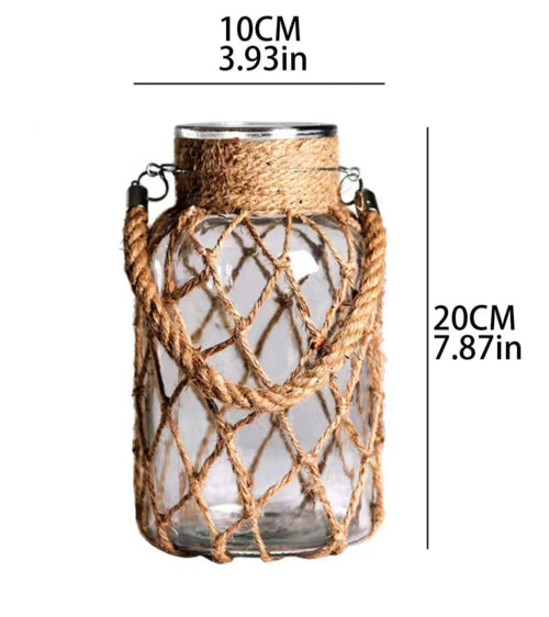 Rustic Hanging Glass Vase - Puck's