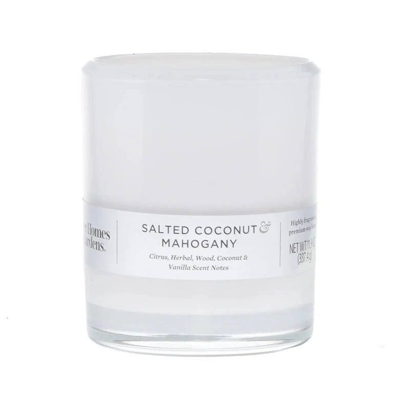 Salted Coconut & Mahogany 12Oz 2-Wick Candle - Puck's