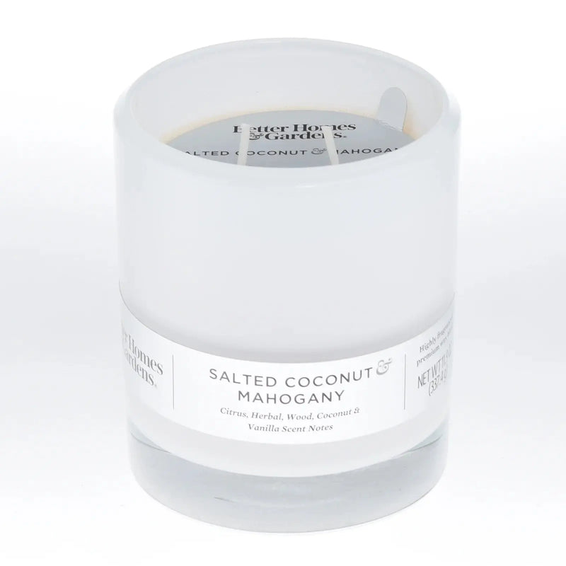 Salted Coconut & Mahogany 12Oz 2-Wick Candle - Puck's