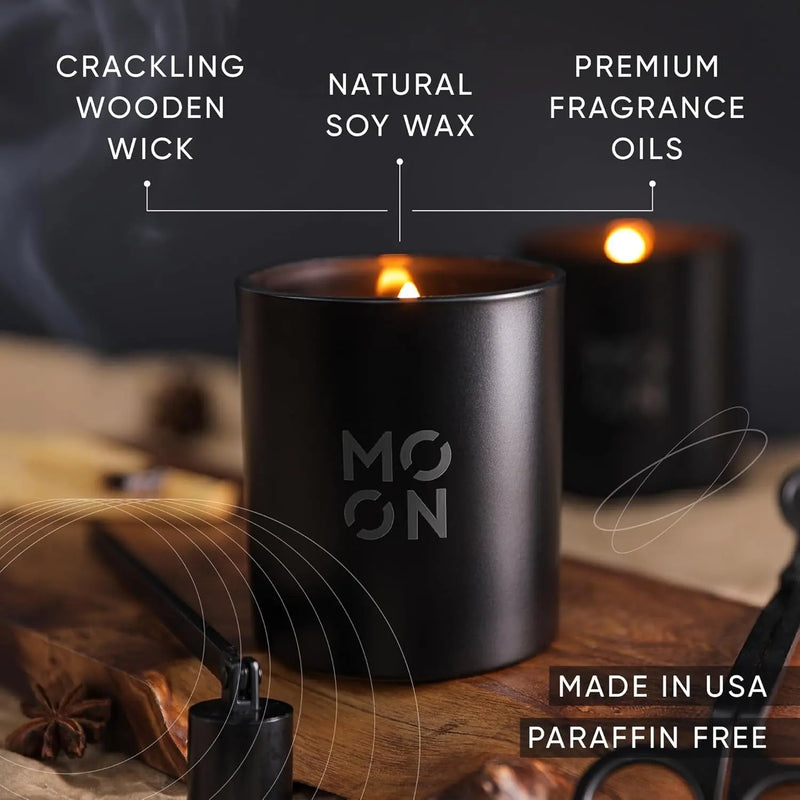 Scented Candles for Men & Women by  | Wood Wick Candles | Soy Wax Candles Non Toxic | Cedar Candle | Scented Candles | Cedar & Leaf Sage Mens Candle | - Puck's